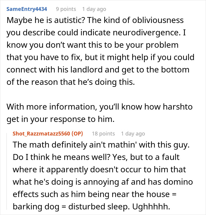 Neighbor comes early morning to help couple, woman takes revenge using the panic alarm on her car at 6:30 AM.