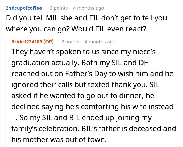 Online discussion about a MIL announcing she’s coming on vacation with a couple but getting outplayed. Online discussion about a MIL announcing she’s coming on vacation with a couple but getting outplayed.