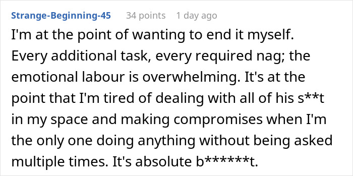 Text post expressing frustration with emotional labor and dealing with husband’s behavior after woman stops treating him like a kid Text post expressing frustration with emotional labor and dealing with husband’s behavior after woman stops treating him like a kid
