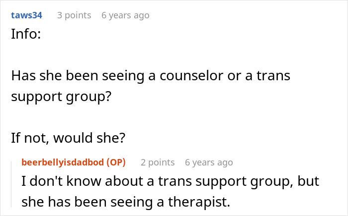 Reddit users discuss daughter money surgeries and the importance of counseling or support groups for her well-being. Reddit users discuss daughter money surgeries and the importance of counseling or support groups for her well-being.