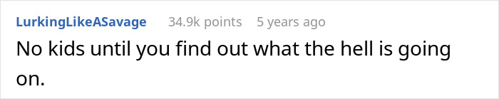 Text post reading No kids until you find out what the hell is going on, showing husband bewildered at wife seemingly forgetting they got married. Text post reading No kids until you find out what the hell is going on, showing husband bewildered at wife seemingly forgetting they got married.