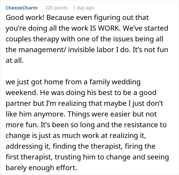 Woman stops treating her husband like a kid, leading to unexpected chaos and tension in their relationship. Woman stops treating her husband like a kid, leading to unexpected chaos and tension in their relationship.