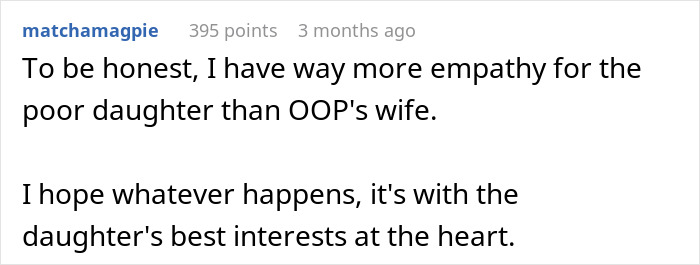 Reddit comment expressing empathy for daughter ignored by mother prioritizing work over family. Reddit comment expressing empathy for daughter ignored by mother prioritizing work over family.