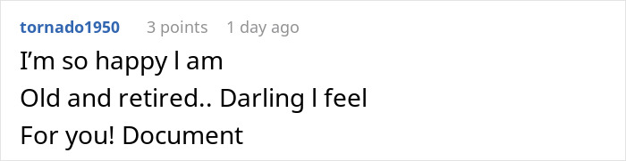 Screenshot of a forum comment about retirement, illustrating a manager reacting when employee takes time off as allowed. Screenshot of a forum comment about retirement, illustrating a manager reacting when employee takes time off as allowed.