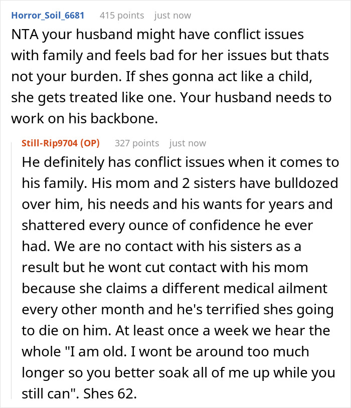 Reddit discussion on MIL treating Thanksgiving like a free buffet and family conflict over behavior and boundaries.