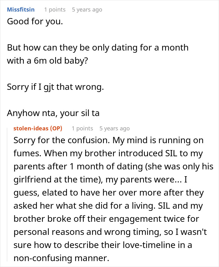 Reddit conversation showing story about woman who steals SIL’s book, publishes it, and loses all earnings made.