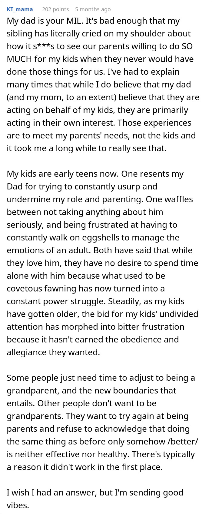 Text post discussing a mom explaining why she feels uncomfortable leaving her baby alone with mom or MIL.