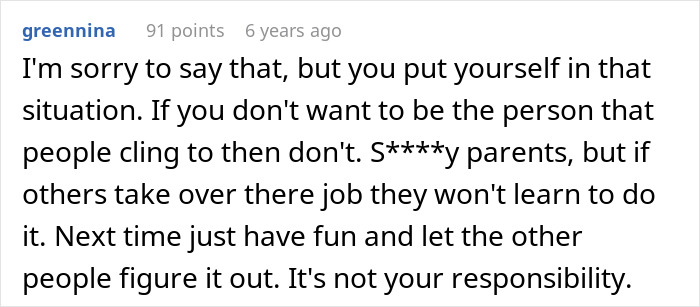 Comment about entitled parents on a haunted hayride ignoring scared kids and making strangers handle them. Comment about entitled parents on a haunted hayride ignoring scared kids and making strangers handle them.