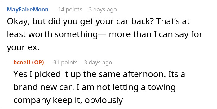 Commenters discuss recovering a lost car after a man kicks out his girlfriend for secretly clubbing. Commenters discuss recovering a lost car after a man kicks out his girlfriend for secretly clubbing.