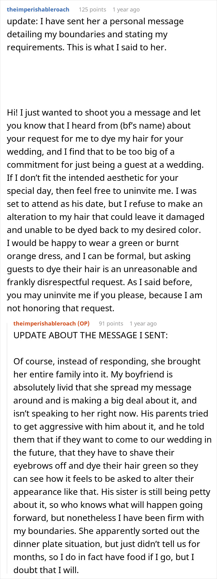 Ginger Woman Stunned After BF's Sis Wants Her To Dye Her Hair Black For The Wedding, Says No Way Ginger Woman Stunned After BF's Sis Wants Her To Dye Her Hair Black For The Wedding, Says No Way