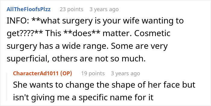 Forum discussion about refusing help and challenges recovering from cosmetic surgery procedures.