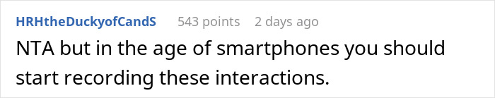 A social media comment suggesting recording interactions amid a Thanksgiving conflict involving stepdaughter’s sexuality. A social media comment suggesting recording interactions amid a Thanksgiving conflict involving stepdaughter’s sexuality.