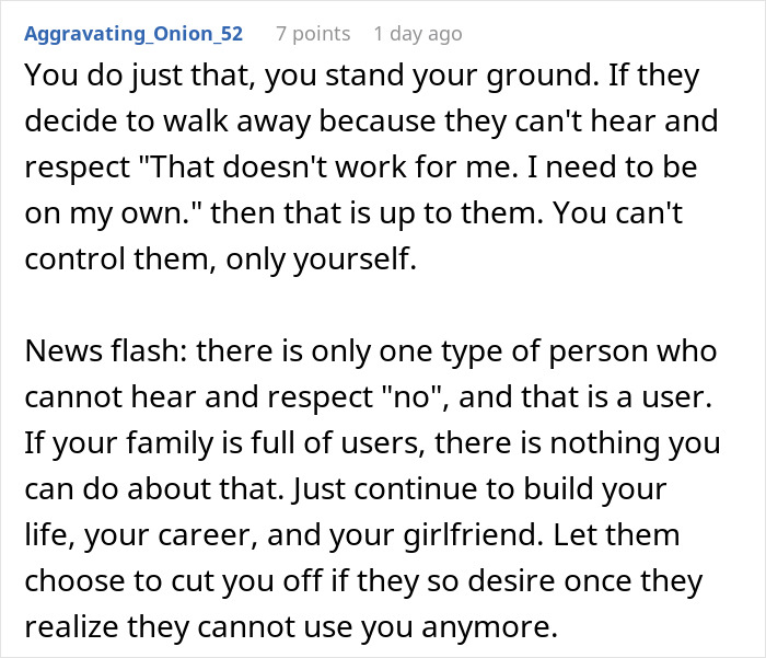 Man Realizes He’s Funding His Family’s Lifestyle After They Can’t Stop Hating On His GF Man Realizes He’s Funding His Family’s Lifestyle After They Can’t Stop Hating On His GF