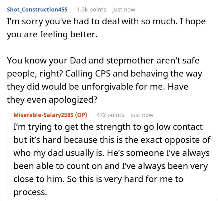 Conversation about toxic dad's loud rant involving CPS and a woman fighting for her life in hospital. Conversation about toxic dad's loud rant involving CPS and a woman fighting for her life in hospital.