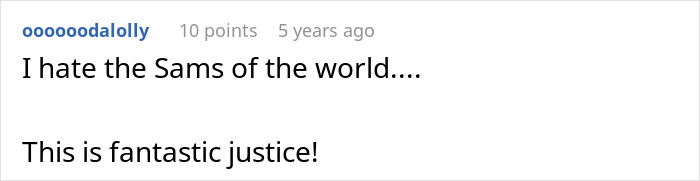 Comment expressing strong opinion about justice in a discussion related to a baker and corporate comedy case.