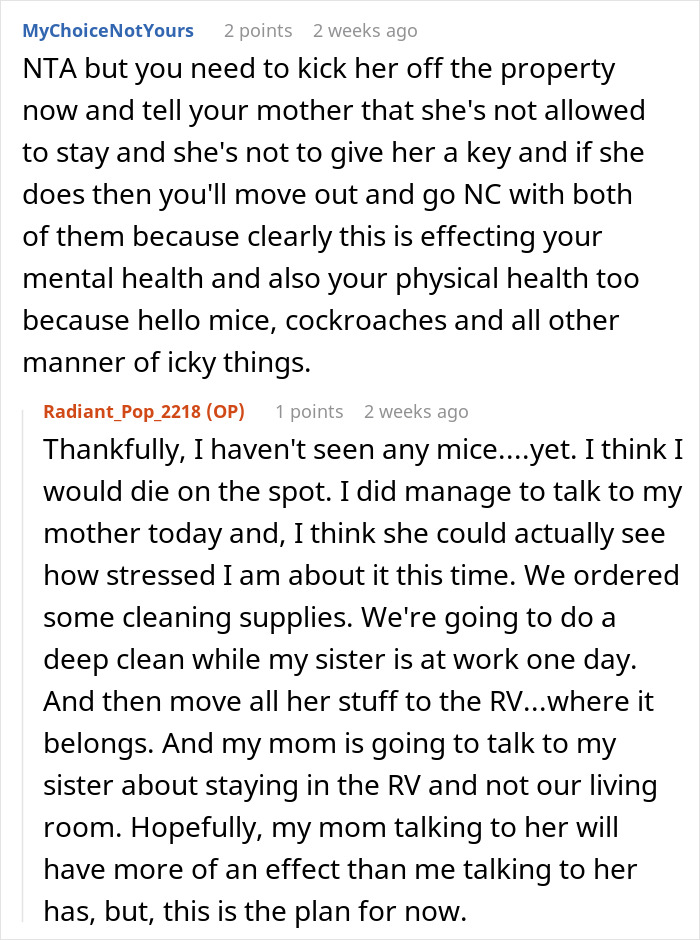 Discussion about woman wanting to charge sister a clean-up fee after roaches were spotted post move-in. Discussion about woman wanting to charge sister a clean-up fee after roaches were spotted post move-in.