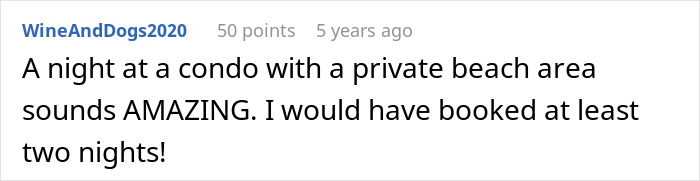 Comment on a vacation condo with a private beach area, expressing excitement despite a friend disliking clingy children. Comment on a vacation condo with a private beach area, expressing excitement despite a friend disliking clingy children.
