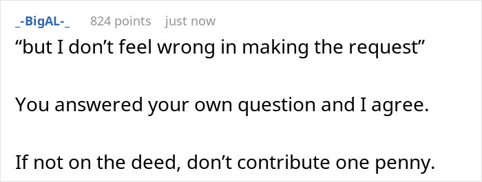 Screenshot of an online forum post discussing a girlfriend who won’t finance boyfriend’s $100k renovation without a ring. Screenshot of an online forum post discussing a girlfriend who won’t finance boyfriend’s $100k renovation without a ring.