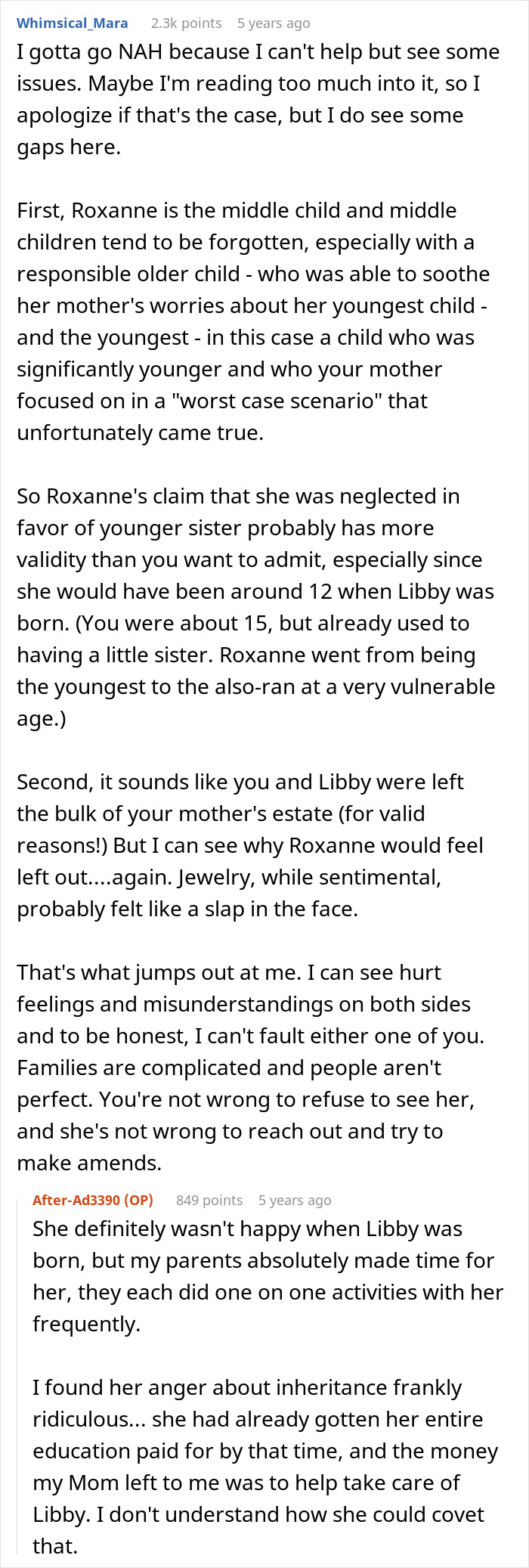 Reddit discussion about lady neglecting siblings and their anger after she wants to reconnect following 4 years.