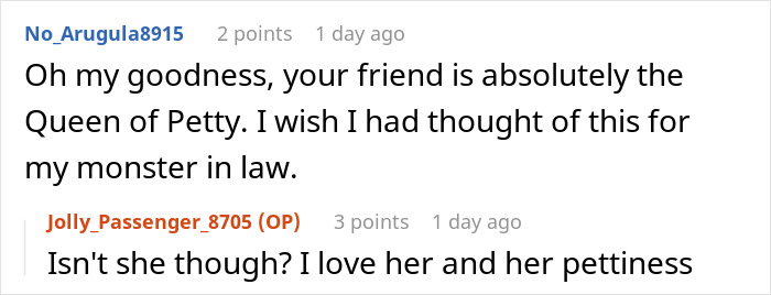 Screenshot of a forum conversation discussing a bride’s savage revenge on a controlling mother-in-law at the wedding. Screenshot of a forum conversation discussing a bride’s savage revenge on a controlling mother-in-law at the wedding.