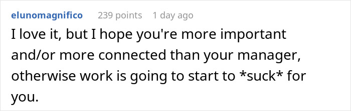 Screenshot of a comment discussing the challenges when a manager lets an employee take time off but then reacts negatively. Screenshot of a comment discussing the challenges when a manager lets an employee take time off but then reacts negatively.