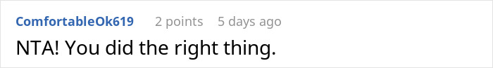 Screenshot of an online comment stating You did the right thing regarding exposing cheaters involving a boyfriend with a wife and children. Screenshot of an online comment stating You did the right thing regarding exposing cheaters involving a boyfriend with a wife and children.