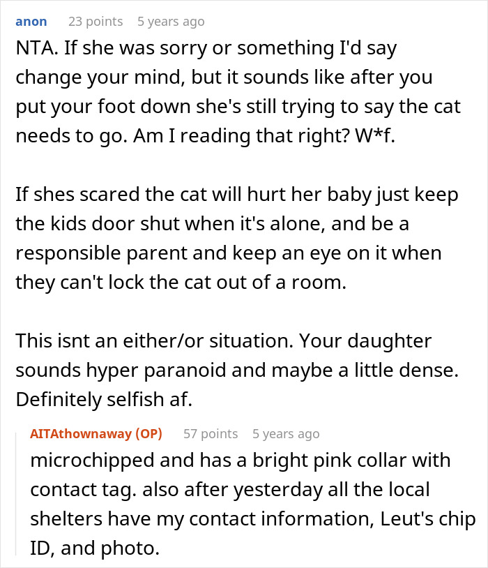 Pregnant Daughter Decides To Put Dad’s Cat In A Shelter Because Of Her Baby’s Safety, Gets Kicked Out Pregnant Daughter Decides To Put Dad’s Cat In A Shelter Because Of Her Baby’s Safety, Gets Kicked Out