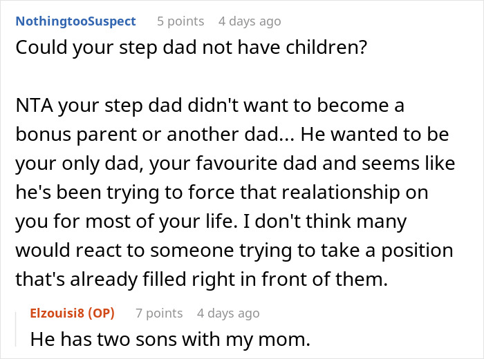 Online discussion about stepdad trying to replace kids’ bio dad, showing emotional struggle and family relationship challenges. Online discussion about stepdad trying to replace kids’ bio dad, showing emotional struggle and family relationship challenges.