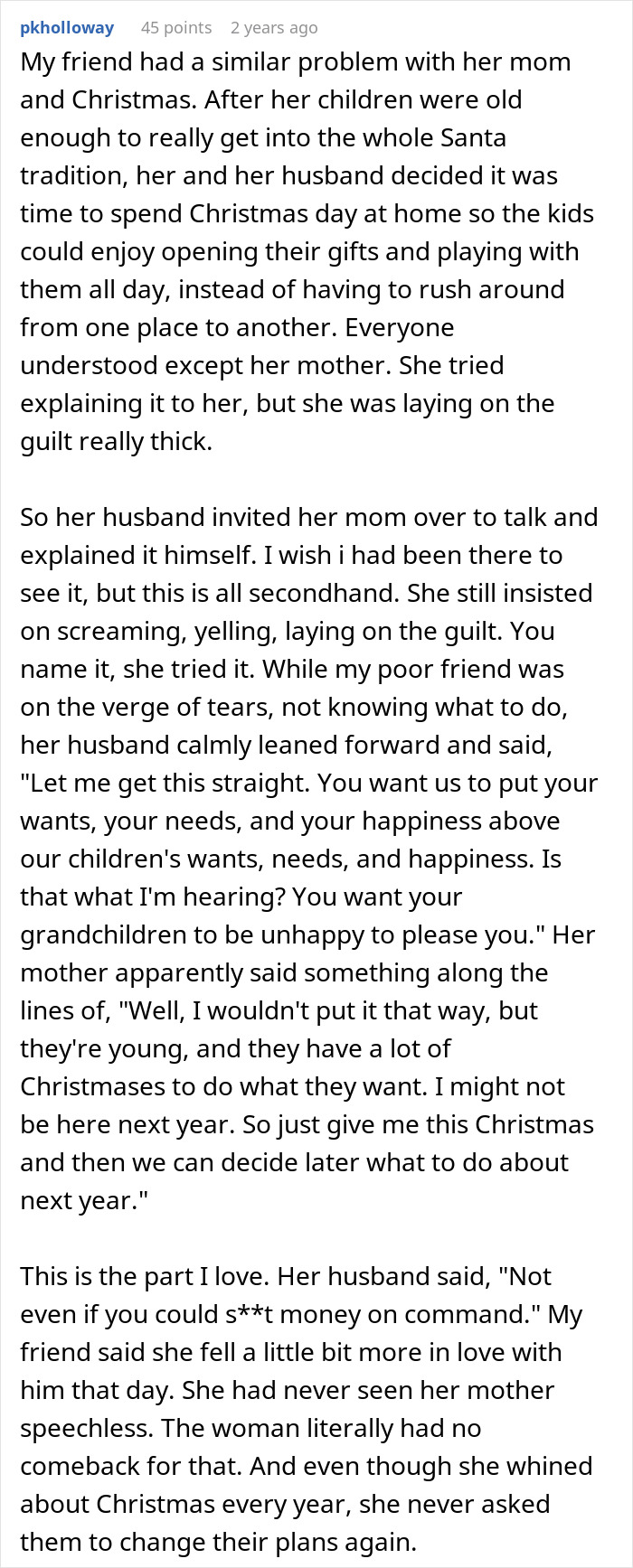 Comment discussing a woman’s struggle to celebrate Thanksgiving with her kid as her mother-in-law explodes in reaction. Comment discussing a woman’s struggle to celebrate Thanksgiving with her kid as her mother-in-law explodes in reaction.