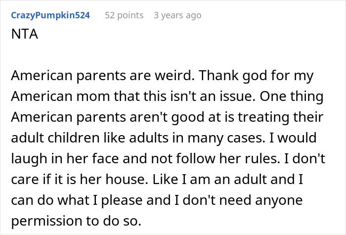 Comment on MIL making son's girlfriend sleep separately, expressing disbelief over her refusal to pray or attend church.