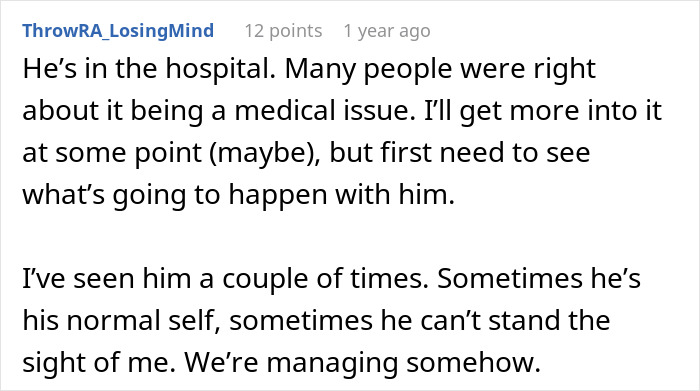 Text post discussing a hospital stay related to a medical issue linked to pregnancy obsession and life-threatening conditions. Text post discussing a hospital stay related to a medical issue linked to pregnancy obsession and life-threatening conditions.