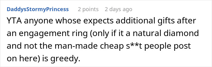 Man thinks proposal counts as Christmas gift but gets a reality check in online discussion about engagement expectations. Man thinks proposal counts as Christmas gift but gets a reality check in online discussion about engagement expectations.