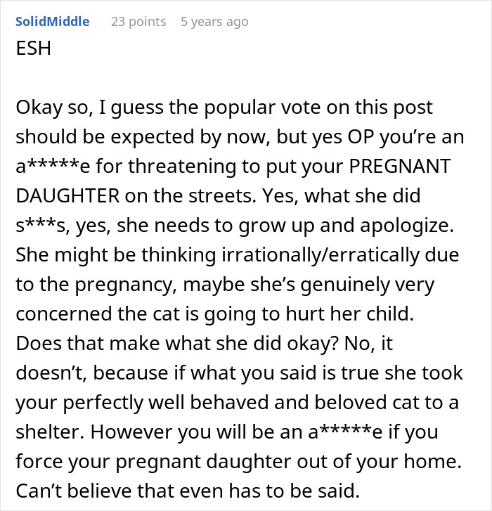 Pregnant Daughter Decides To Put Dad’s Cat In A Shelter Because Of Her Baby’s Safety, Gets Kicked Out Pregnant Daughter Decides To Put Dad’s Cat In A Shelter Because Of Her Baby’s Safety, Gets Kicked Out