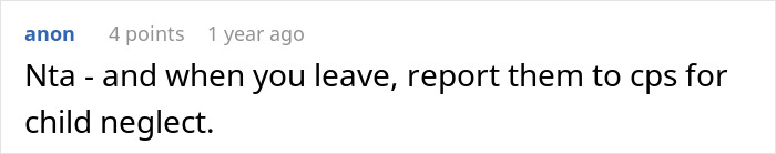 Screenshot of an online comment where a teen tells dad she’s never babysitting step-siblings again, causing anger.