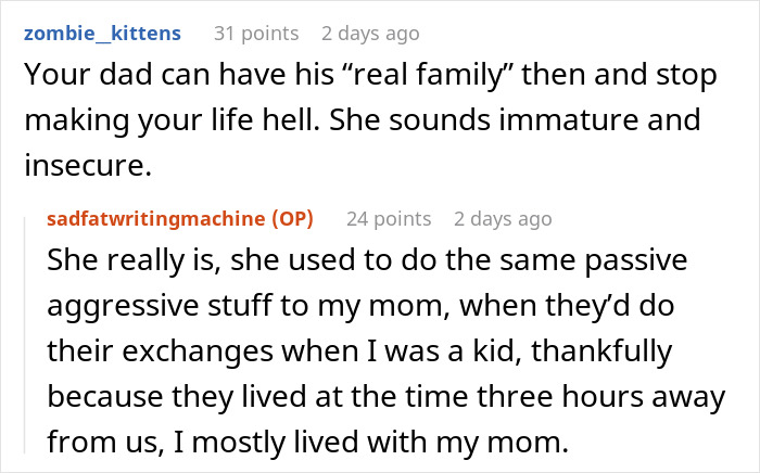 Screenshot of a heated online discussion about family conflict related to stepdaughter’s sexuality during Thanksgiving. Screenshot of a heated online discussion about family conflict related to stepdaughter’s sexuality during Thanksgiving.