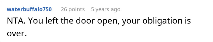 Screenshot of an online comment discussing a mom throwing a fit and going no contact after daughter changes her name.