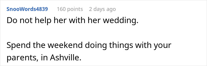Comment text on a social media post discussing a spiritual bride getting dragged after a chaotic decision before the wedding.