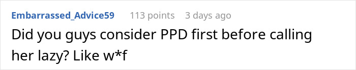 Reddit comment discussing the challenges of being a stay-at-home mom and misconceptions about laziness. Reddit comment discussing the challenges of being a stay-at-home mom and misconceptions about laziness.