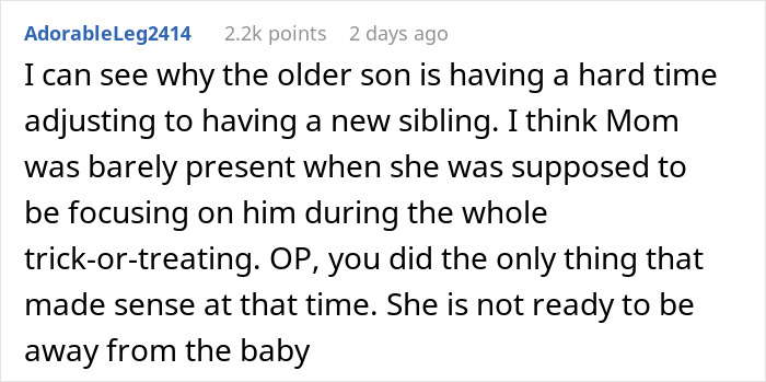 Commenter discussing a mom panicking and calling frequently while friend agrees to babysit overnight.