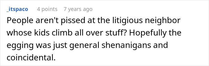 Comment about litigious neighbor’s kids using yard without permission, leading to dispute after girl injured and parents sue. Comment about litigious neighbor’s kids using yard without permission, leading to dispute after girl injured and parents sue.