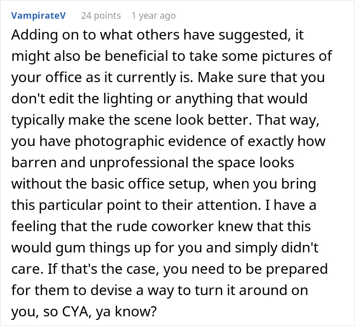 Text conversation about office swap frustration, highlighting unprofessional office setup and a coworker’s rude behavior. Text conversation about office swap frustration, highlighting unprofessional office setup and a coworker’s rude behavior.