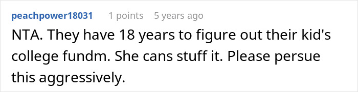 Screenshot of a Reddit comment discussing a woman stealing her sister-in-law's book and losing earnings.