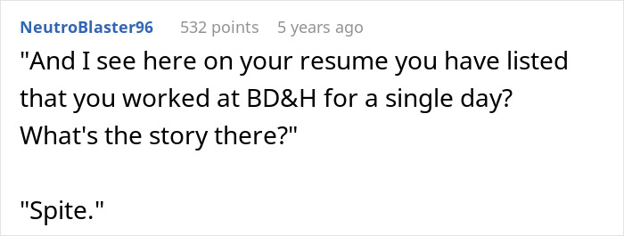 Screenshot of a comment from a user sharing a witty corporate story involving lawyers and bagel delivery.