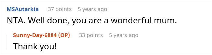 Screenshot of an online comment thread discussing a woman who took back nephew’s Christmas gift.