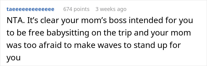 Comment on a forum discussing a teen being blamed for not stopping a kid from running into traffic during babysitting. Comment on a forum discussing a teen being blamed for not stopping a kid from running into traffic during babysitting.