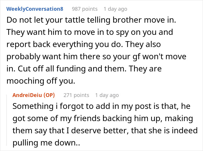 Man Realizes He’s Funding His Family’s Lifestyle After They Can’t Stop Hating On His GF Man Realizes He’s Funding His Family’s Lifestyle After They Can’t Stop Hating On His GF