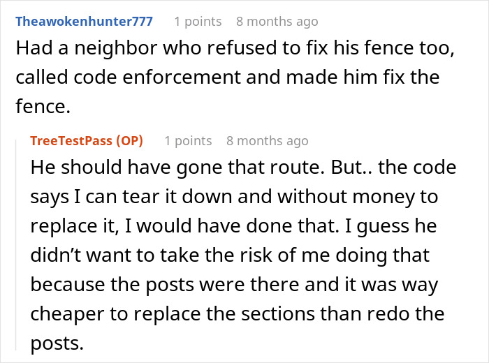 Conversation discussing a man refusing to pay $2000 after neighbor replaces his rotten fence without agreement. Conversation discussing a man refusing to pay $2000 after neighbor replaces his rotten fence without agreement.