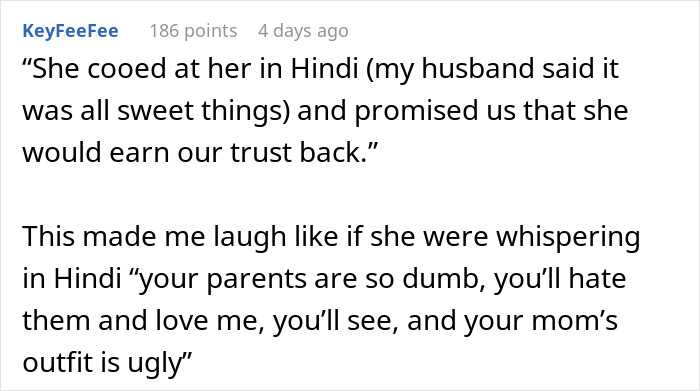Screenshot of a Reddit comment thread discussing an Indian grandmother demanding a DNA test over baby's pale skin. Screenshot of a Reddit comment thread discussing an Indian grandmother demanding a DNA test over baby's pale skin.