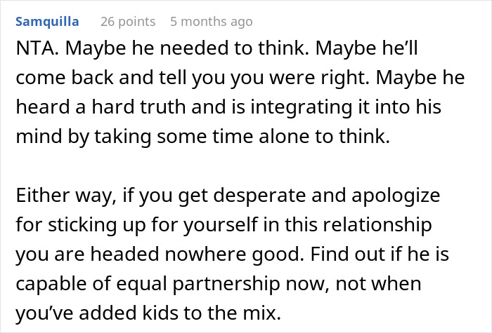 Screenshot of a forum comment discussing a man treating wife like his servant and relationship challenges. Screenshot of a forum comment discussing a man treating wife like his servant and relationship challenges.