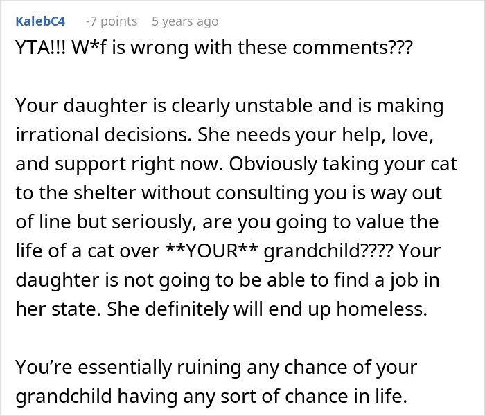 Pregnant Daughter Decides To Put Dad’s Cat In A Shelter Because Of Her Baby’s Safety, Gets Kicked Out Pregnant Daughter Decides To Put Dad’s Cat In A Shelter Because Of Her Baby’s Safety, Gets Kicked Out